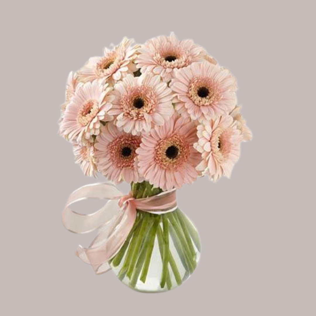 Bouquet de gerberas roses