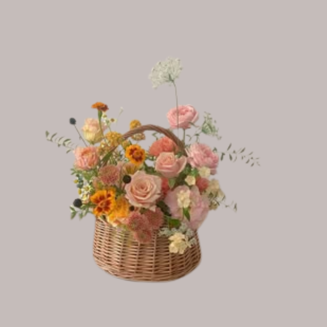 Panier de fleurs sucrées